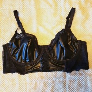 Torrid Curve Faux Leather and Lace 0X Bralette